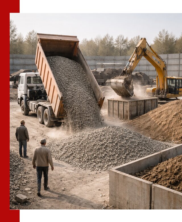 Доставка нерудных материалов с погрузкой и разгрузкой в Киржаче