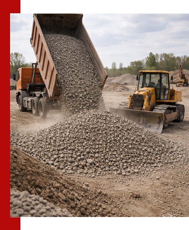Доставка гравийного щебня фракции 40-70 в Киржаче