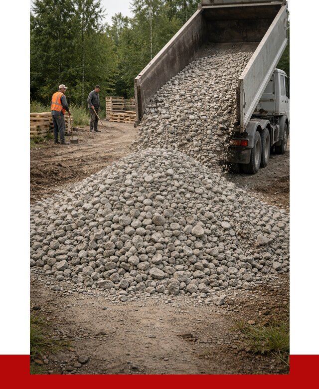 гравийный щебень фракция 70-120 в Киржаче от 2526 р. ПРОНЕРУДКрж