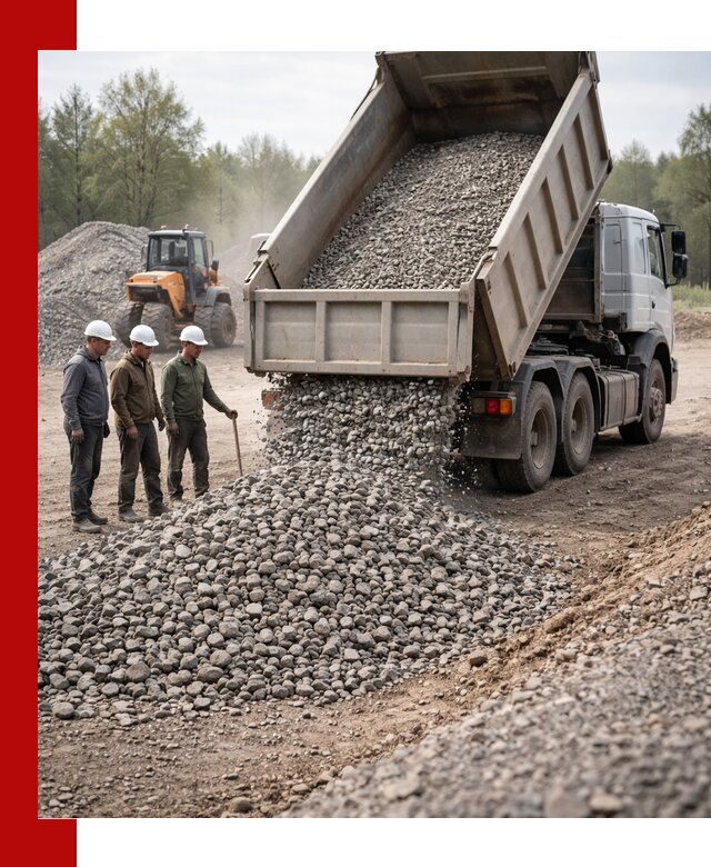 Доставка гравийного щебня фракции 70-120 в Киржаче