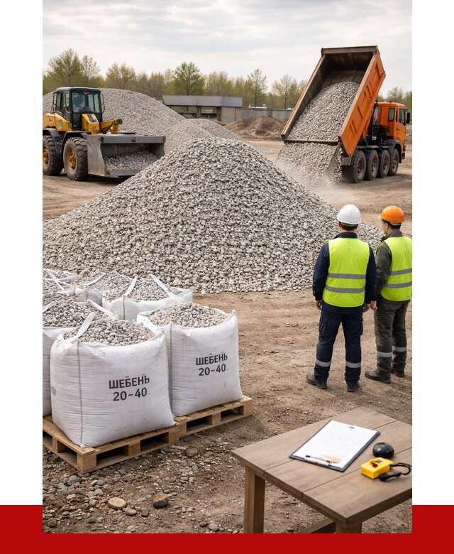 Известняковый щебень 20-40 в Киржаче от 2165 р. ПРОНЕРУДКрж