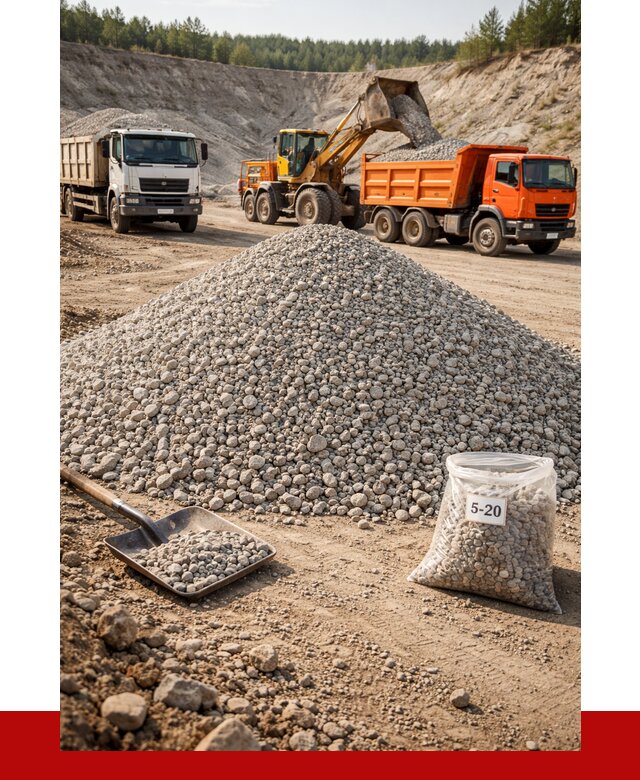 Доломитовый щебень фр. 5-20 в Киржаче от 4330 р. | ПРОНЕРУДКрж