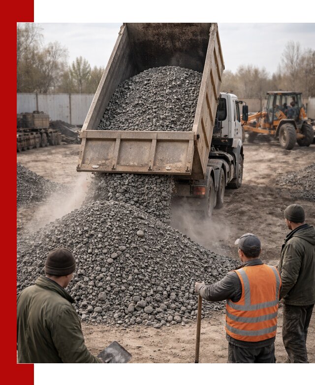 Доставка шлакового щебня в удобные сроки по выгодной цене в Киржаче