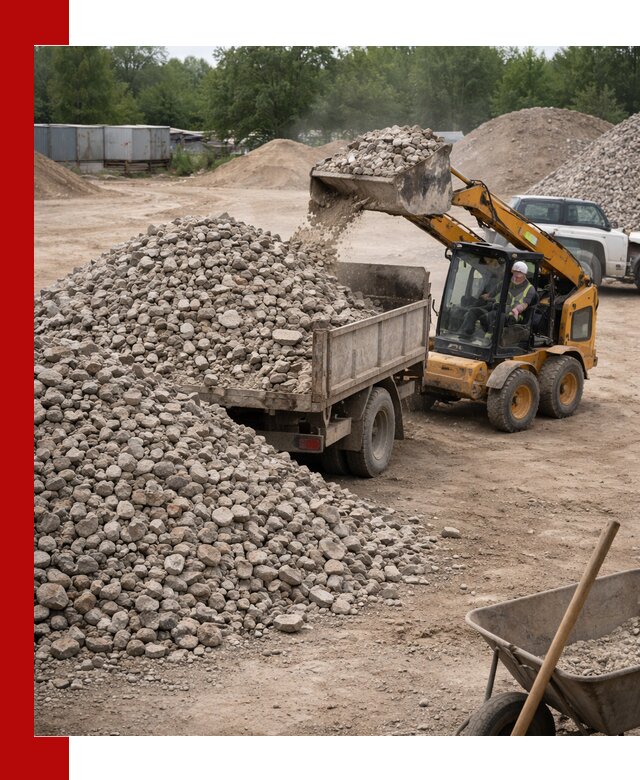 Доставка вторичного щебня в Киржаче для строительных работ