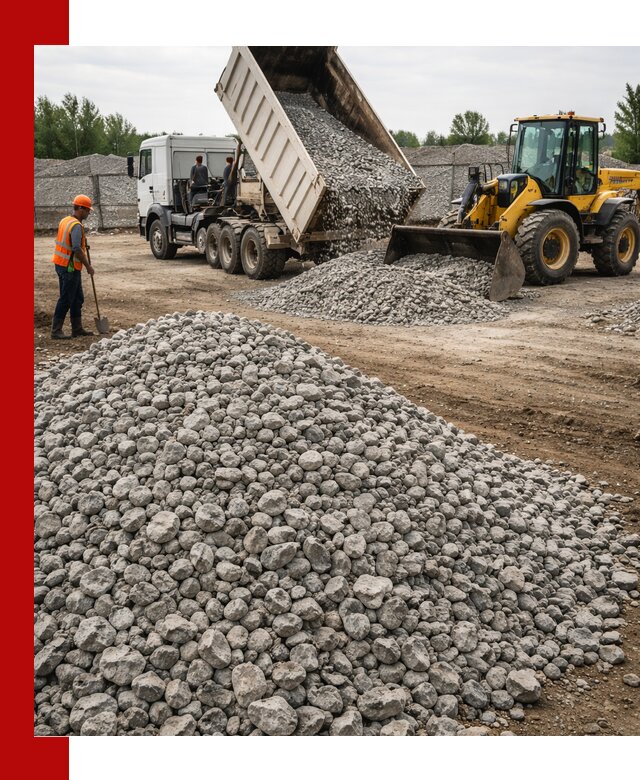 Доставка бетонного щебня фракции 40-70 в Киржаче