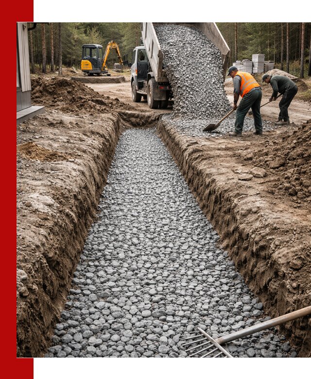 Щебень для дренажа с доставкой в Киржаче высокого качества