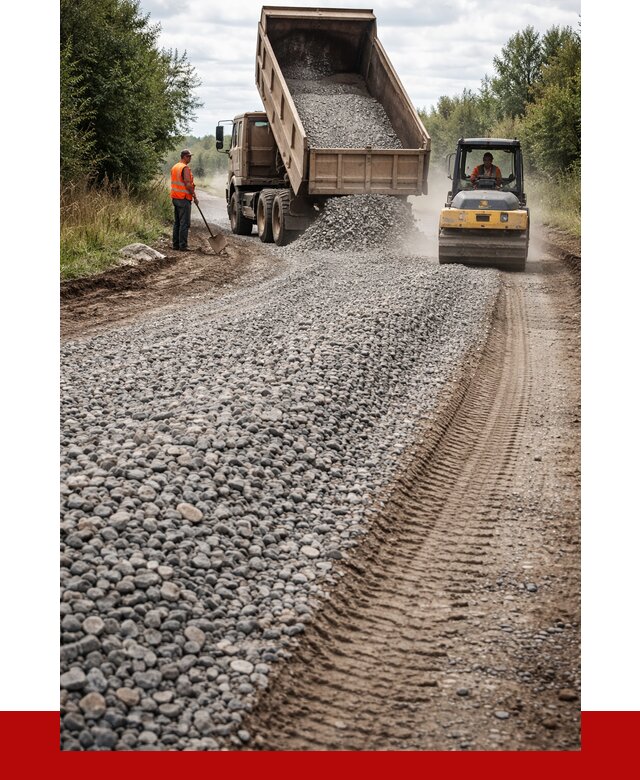 Щебень для отсыпки дороги в Киржаче от 2784 р. ПРОНЕРУДКрж