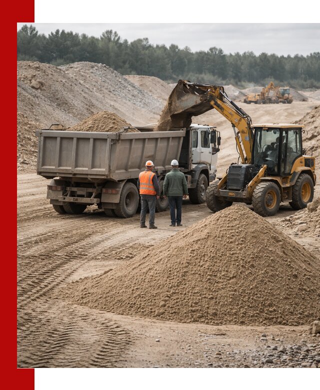 Карьерный среднезернистый песок с доставкой в Киржаче