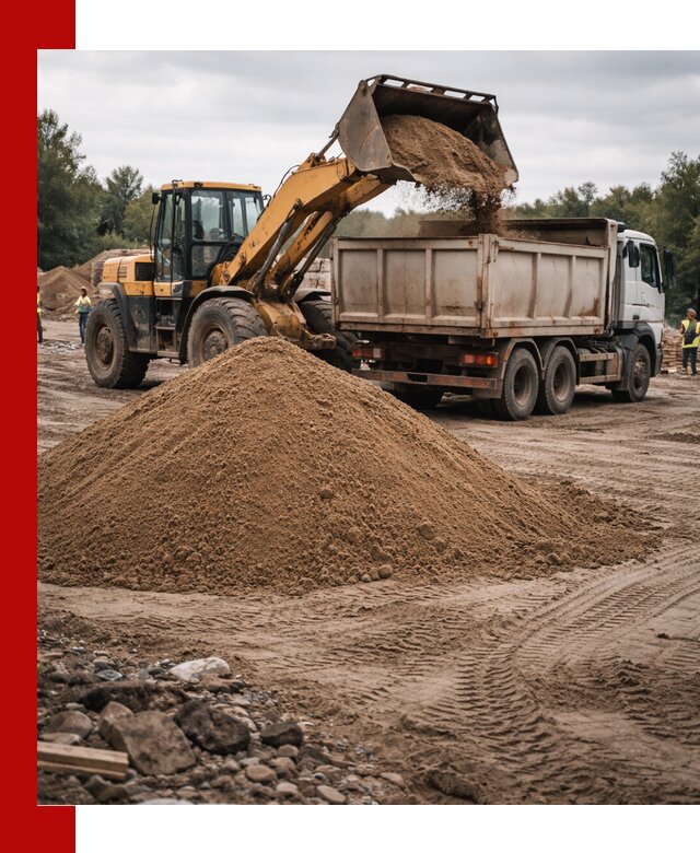 Доставка речного песка навалом в Киржаче быстро и выгодно