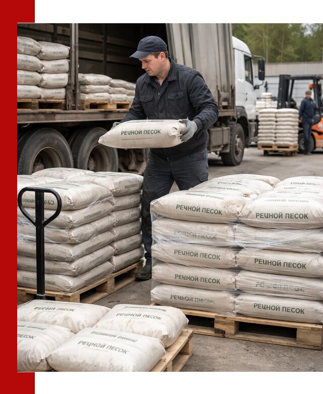 Речной песок в мешках с доставкой в Киржаче