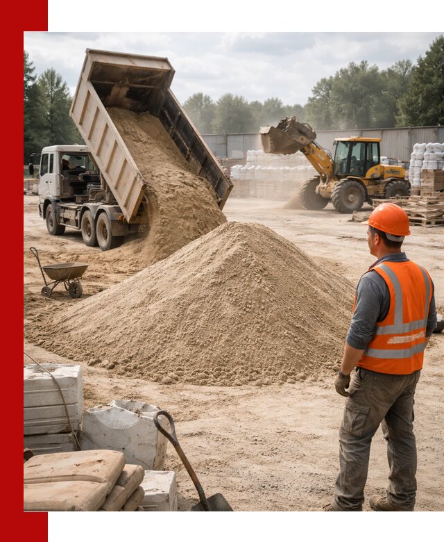 Доставка строительного песка с самосвалом в Киржаче