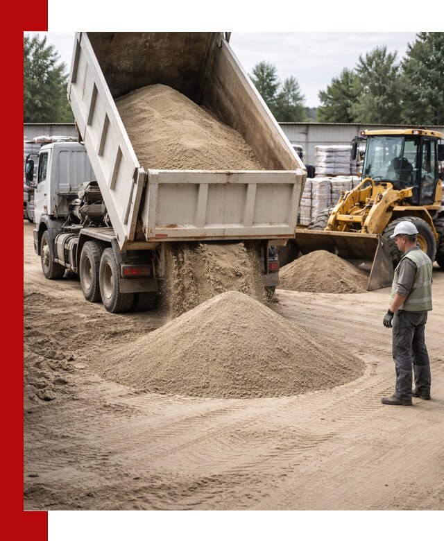Поставка и доставка песка для бетона в Киржаче