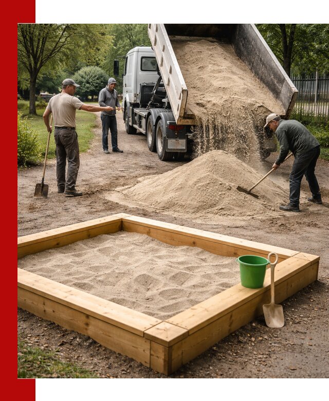 Песок для песочницы с доставкой в Киржаче недорого и чистый