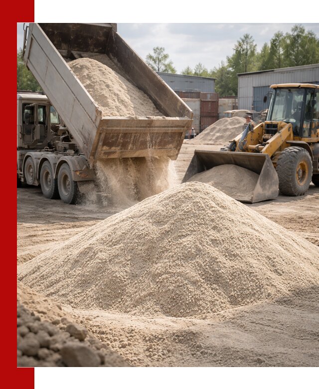 Кварцевый песок с доставкой в Киржаче для строительных работ