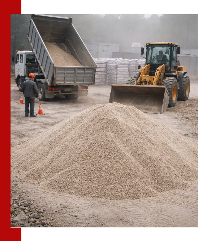 Кварцевый песок фракция 0–8 для стройработ в Киржаче