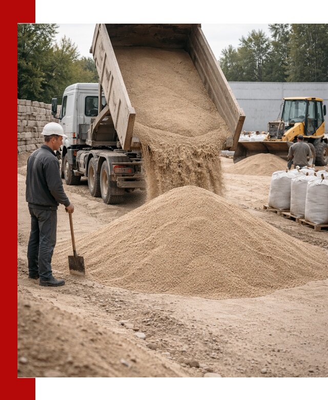 Кварцевый песок фракция 0–3 мм с доставкой в Киржаче