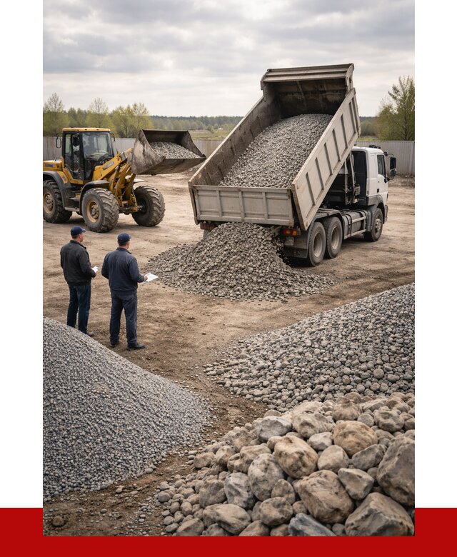 Гравий и камень с доставкой в Киржаче от 4330 р. - ПРОНЕРУДКрж