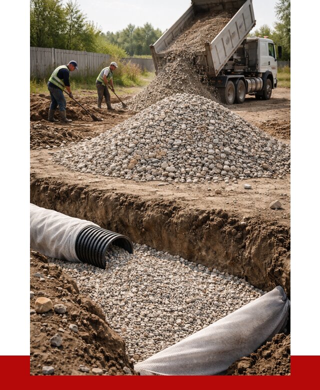 Гравий для дренажа в Киржаче от 2268 р., доставка ПРОНЕРУДКрж