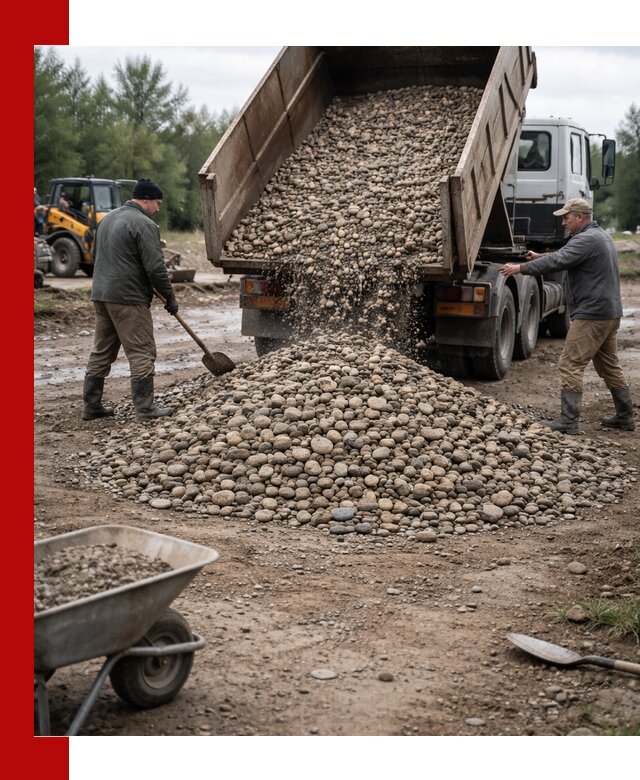 Доставка гальки речной оптом и в розницу в Киржаче
