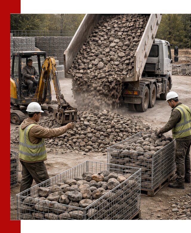 Камень для габионов фракция 100–201 в Киржаче