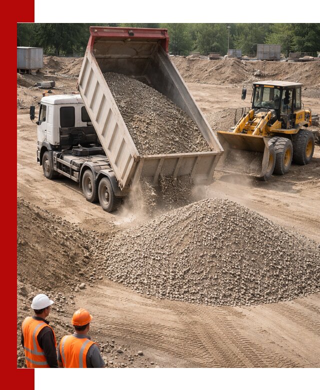 Щебень с песком (ЩГПС С2) с доставкой в Киржаче