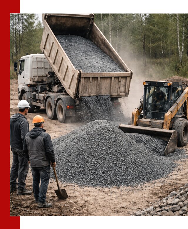 Гранитный отсев 0-5 с доставкой и разгрузкой в Киржаче