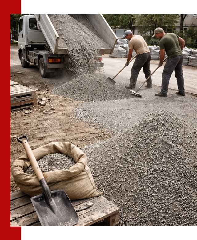 Отсев для тротуарной плитки в Киржаче — доставка и укладка