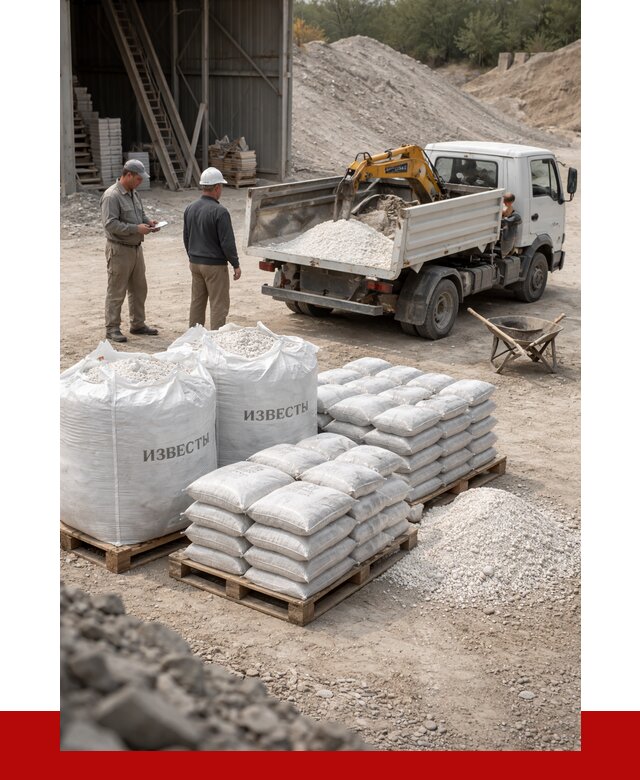 Известь строительная в Киржаче с доставкой от 4330 р. | ПРОНЕРУДКрж