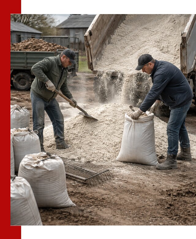 Доставка извести пушонки в Киржаче оптом и мелким оптом