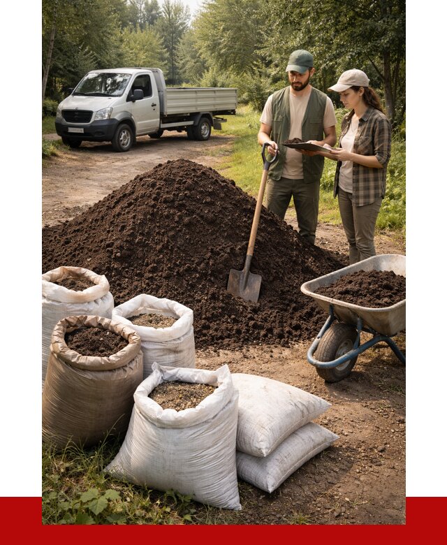 Купить грунт с доставкой в Киржаче от 4640 р. за м3 | ПРОНЕРУДКрж