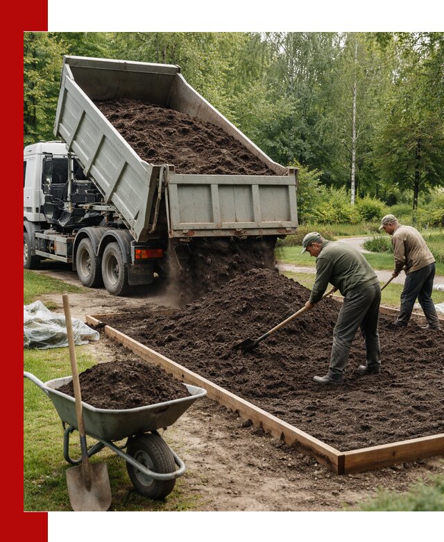Доставка грунта для озеленения и благоустройства в Киржаче