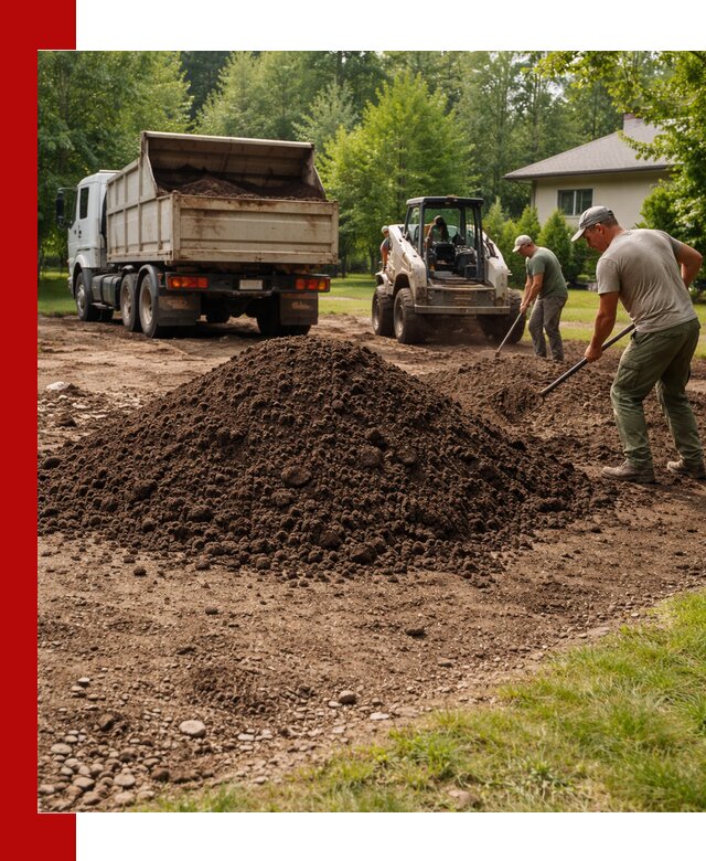 Доставка и укладка грунта для газона в Киржаче
