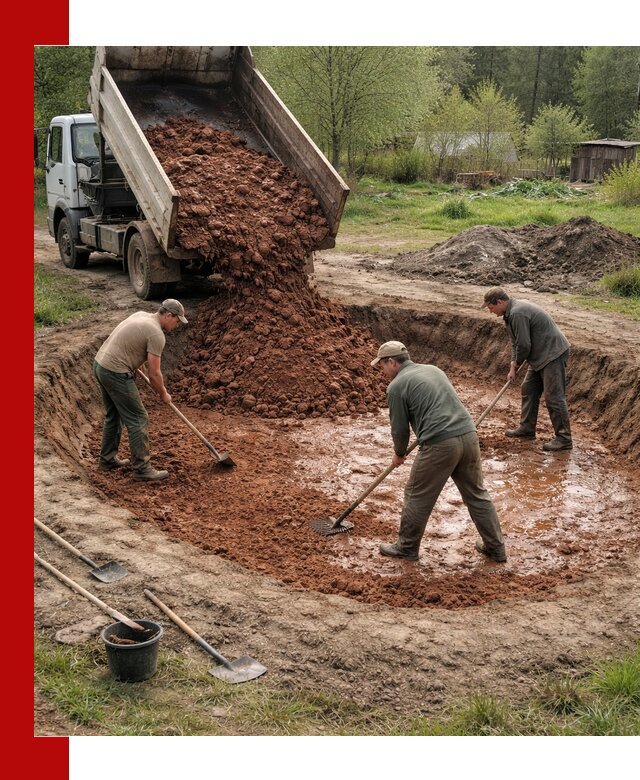 Купить качественную глину для пруда в Киржаче