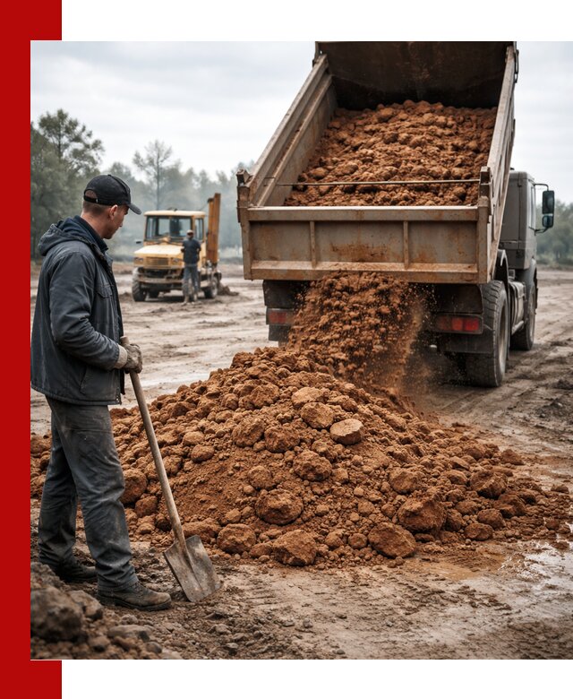 Глина для засыпки в Киржаче с доставкой самосвалами