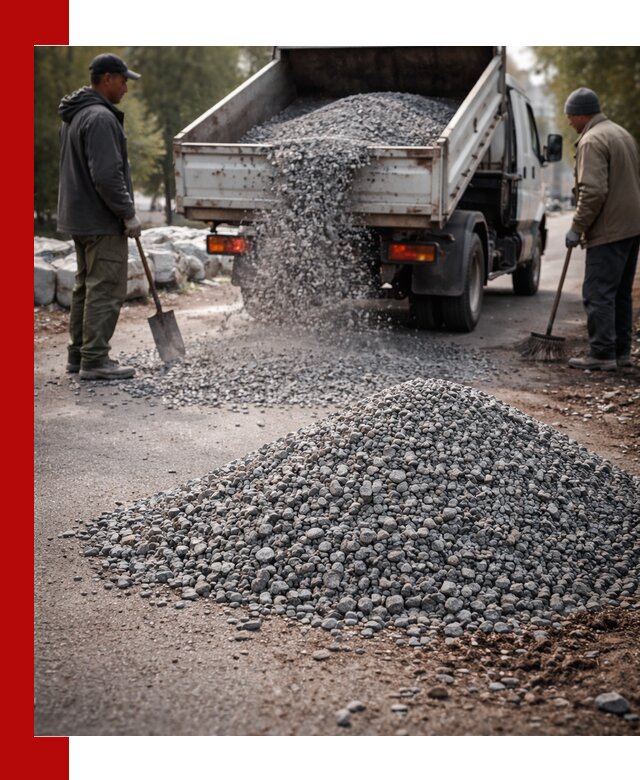 Гранитная крошка для посыпки дорог и тротуаров в Киржаче