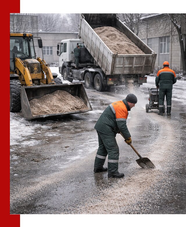 Реагент против гололеда с доставкой и нанесением в Киржаче