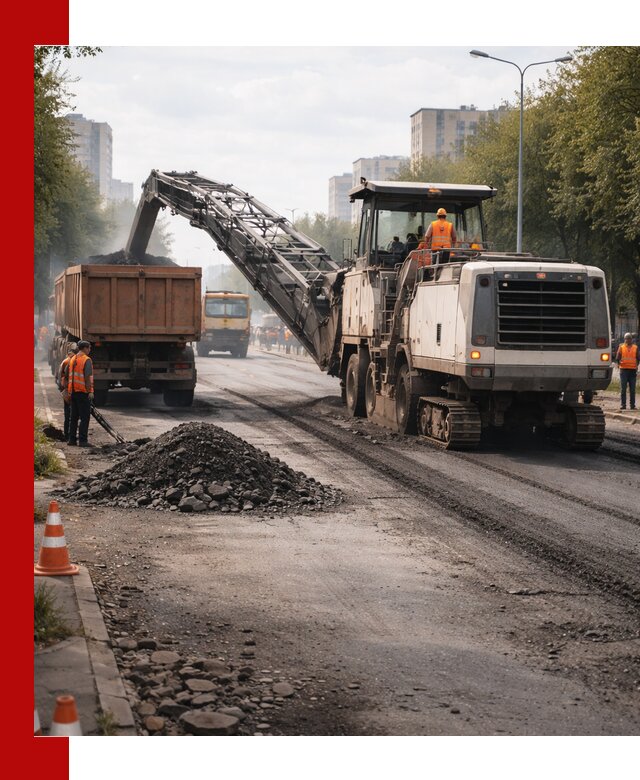 Фрезерованный асфальт в Киржаче — удаление и вывоз старого покрытия