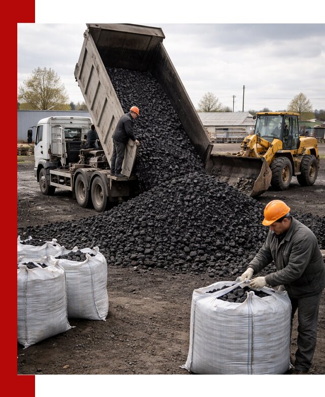 Доставка каменного угля в Киржаче оптом и в розницу