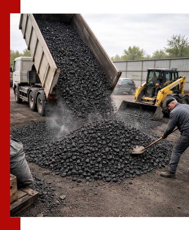 Доставка угля орех в Киржаче оптом и в розницу