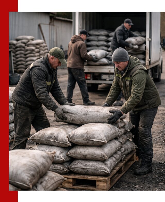 Доставка угля в мешках по выгодным ценам в Киржаче