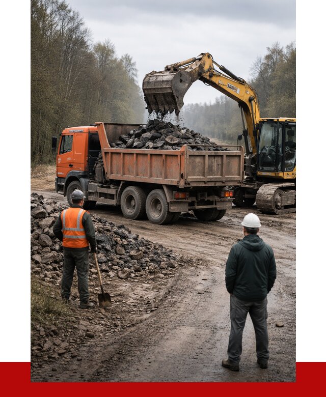Вывоз асфальта в Киржаче от 4640 р. самосвалом ПРОНЕРУДКрж