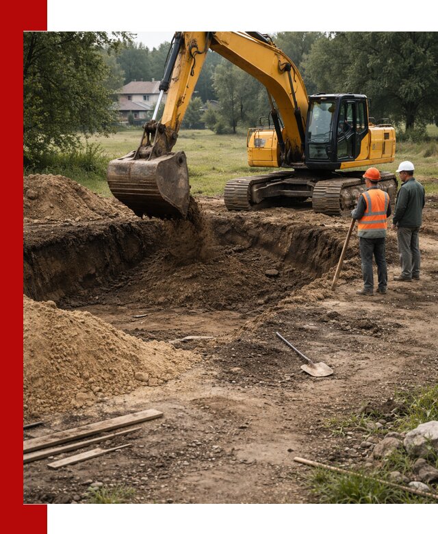 Рытье котлована под фундамент в Киржаче (быстро и недорого)