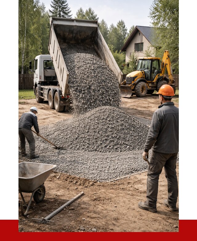 Отсыпка участка щебнем в Киржаче от 6702 р. ПРОНЕРУДКрж