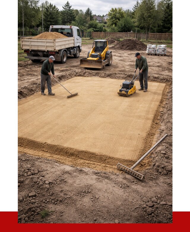 Устройство песчаной подушки в Киржаче от 4640 р. ПРОНЕРУДКрж