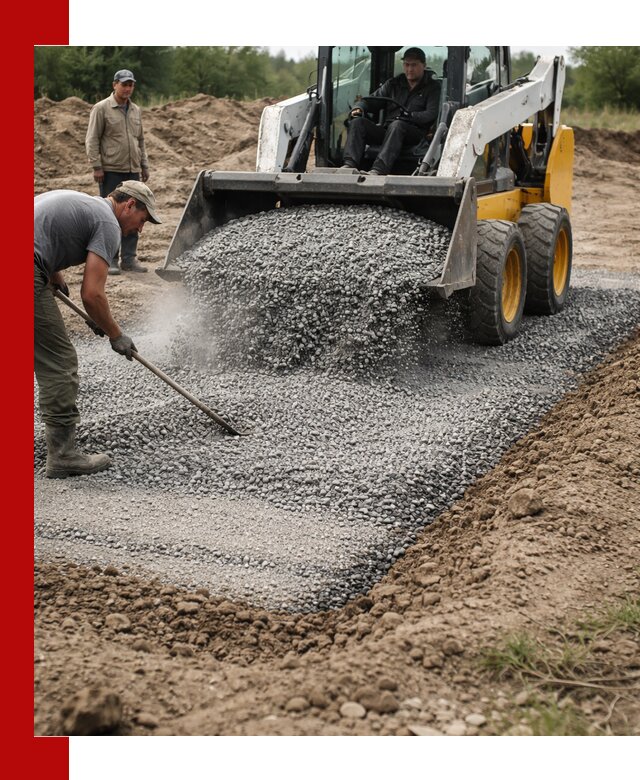 Устройство щебеночной подушки в Киржаче для дорог и фундаментов